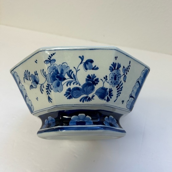 RARE/Royal Delft(Porceleyne Fles) Octagonal Bowl /Dutch Blue-White/Hand Painted - Picture 4 of 10
